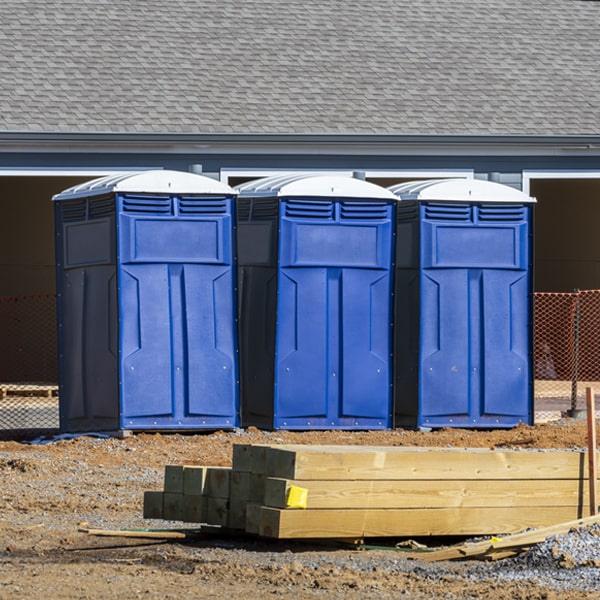 how often are the porta potties cleaned and serviced during a rental period in Center Junction